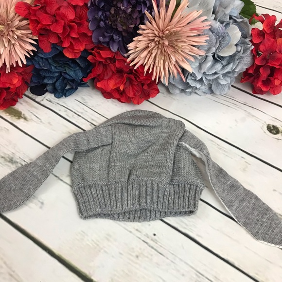 Baby/Toddler Gray Knit Bunny Beanie with Long Ears - Picture 7 of 8